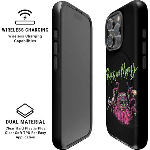 Adult Swim Rick and Morty Tentacle Attack iPhone 16 Pro Magsafe Impact Case