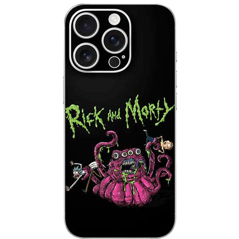 Adult Swim Rick and Morty Tentacle Attack iPhone 16 Pro Skin