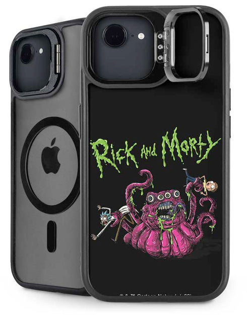 Adult Swim Rick and Morty Tentacle Attack iPhone 16e Kickstand Case
