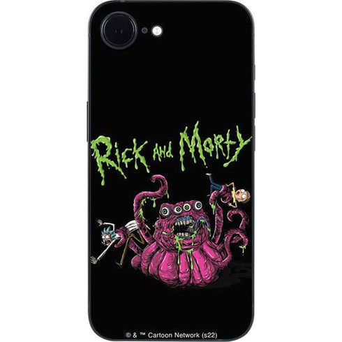 Adult Swim Rick and Morty Tentacle Attack iPhone 16e Skin