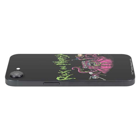 Adult Swim Rick and Morty Tentacle Attack iPhone 16e Skin