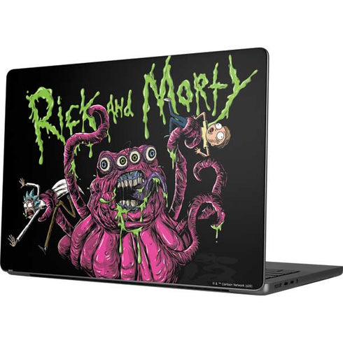Adult Swim Rick and Morty Tentacle Attack Apple MacBook Pro 14-inch Skin