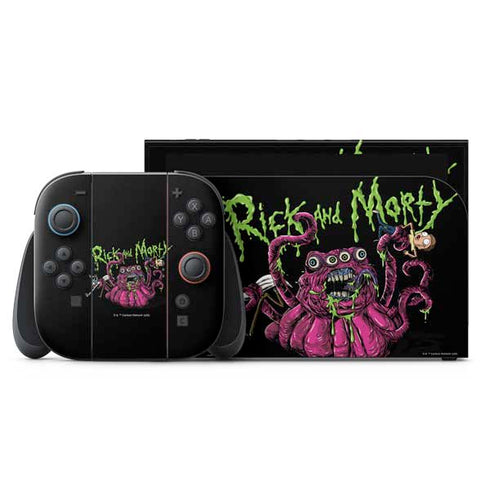 Adult Swim Rick and Morty Tentacle Attack Nintendo Switch 2 (2025) with Joy-Con Skin