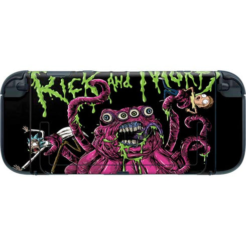 Adult Swim Rick and Morty Tentacle Attack Nintendo Switch 2 (2025) with Joy-Con Skin