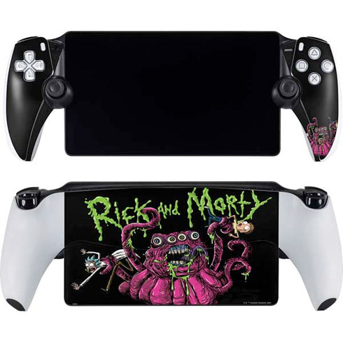 Adult Swim Rick and Morty Tentacle Attack PlayStation Portal Remote Player Skin