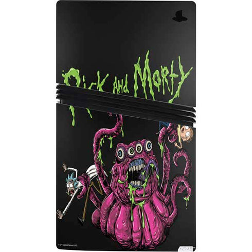 Adult Swim Rick and Morty Tentacle Attack PS5 Pro Bundle Skin