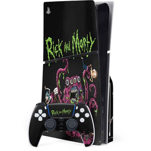 Adult Swim Rick and Morty Tentacle Attack PlayStation PS5 Skins