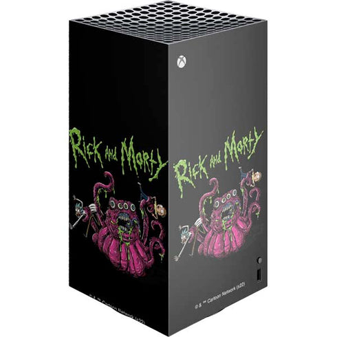 Adult Swim Rick and Morty Tentacle Attack XBox Series X Digital Edition Console Skin