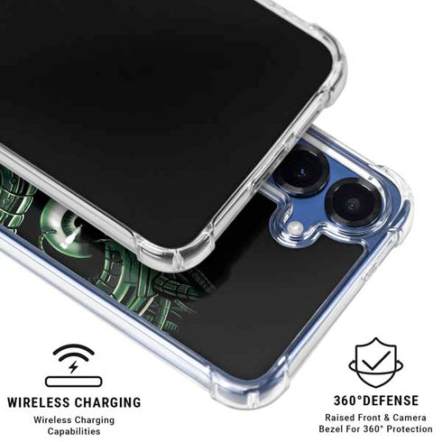 Liquid Blue Terminator Dragon Galaxy S25 Plus Clear Case