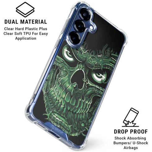 Liquid Blue Terminator Dragon Galaxy S25 Plus Clear Case