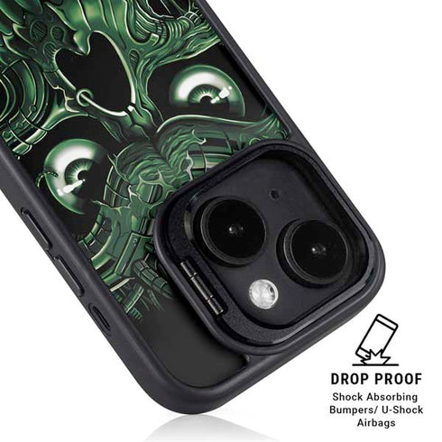 Liquid Blue Terminator Dragon iPhone 15 Kickstand Case