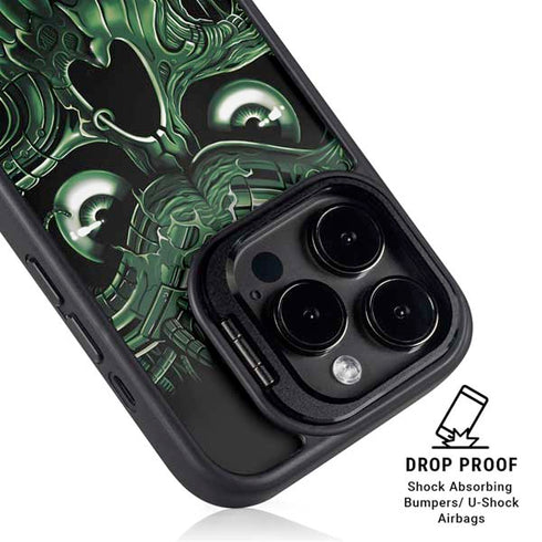 Liquid Blue Terminator Dragon iPhone 15 Pro Max Kickstand Case