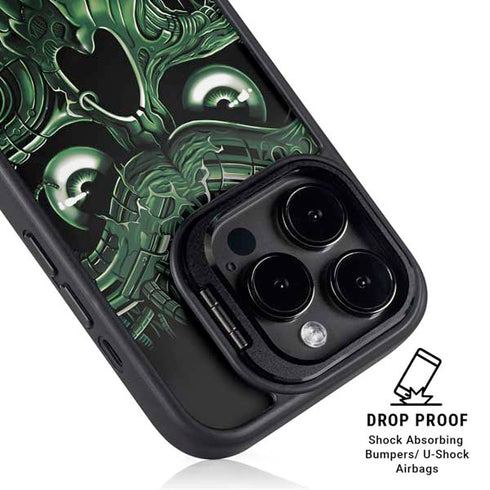 Liquid Blue Terminator Dragon iPhone 16 Pro Max Kickstand Case