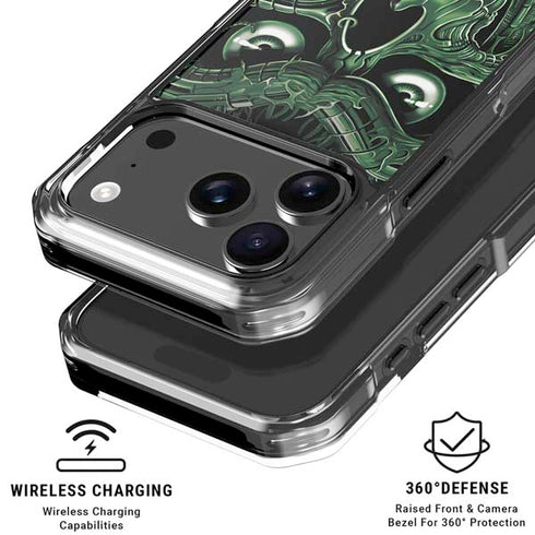 Liquid Blue Terminator Dragon iPhone 18 Pro Clear Case