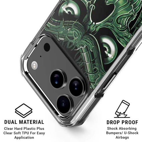 Liquid Blue Terminator Dragon iPhone 18 Pro Clear Case
