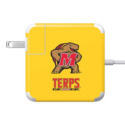 University of Maryland Terps Yellow 85W Power Adapter (15 and 17 inch MacBook Pro Charger) Skin