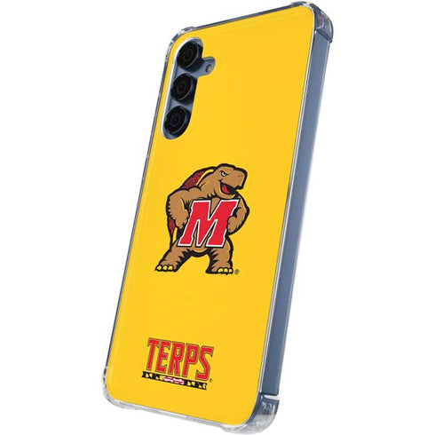 University of Maryland Terps Yellow Galaxy A35 5G Clear Case