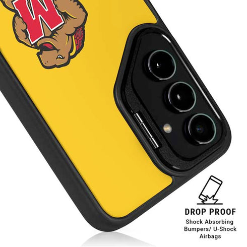 University of Maryland Terps Yellow Galaxy S25 Kickstand Case