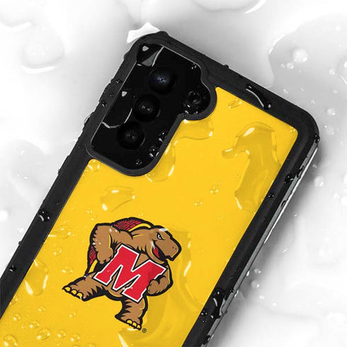 University of Maryland Terps Yellow Galaxy S24 Plus Waterproof Case