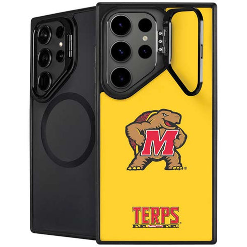 University of Maryland Terps Yellow Galaxy S25 Ultra Kickstand Case