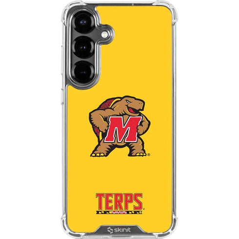 University of Maryland Terps Yellow Galaxy S26 Plus Clear Case