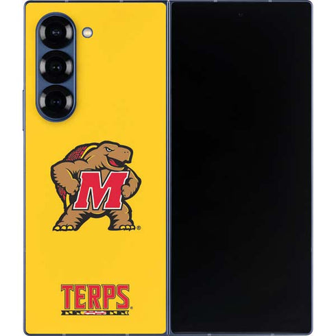 University of Maryland Terps Yellow Galaxy Z Fold6 Skin
