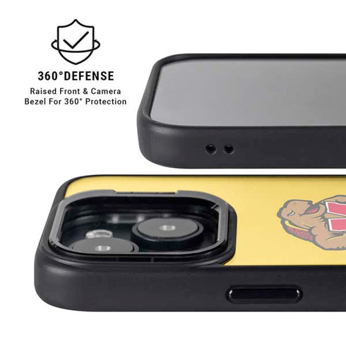 University of Maryland Terps Yellow iPhone 14 Plus Kickstand Case