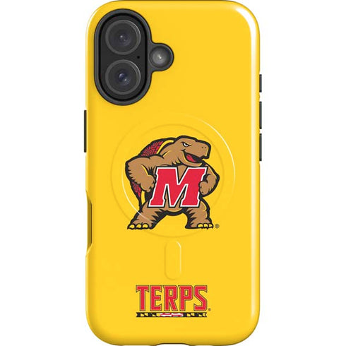 University of Maryland Terps Yellow iPhone 16 Magsafe Impact Case