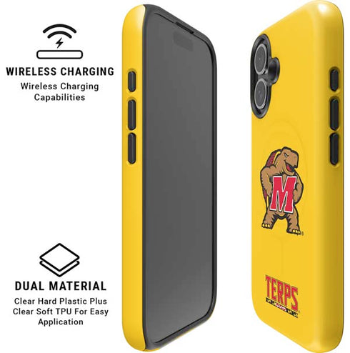 University of Maryland Terps Yellow iPhone 16 Magsafe Impact Case