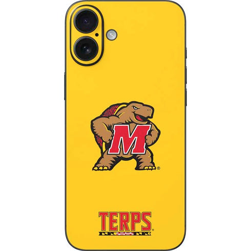 University of Maryland Terps Yellow iPhone 16 Plus Skin