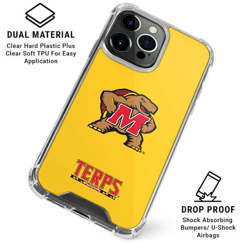 University of Maryland Terps Yellow iPhone 16 Pro Clear Case