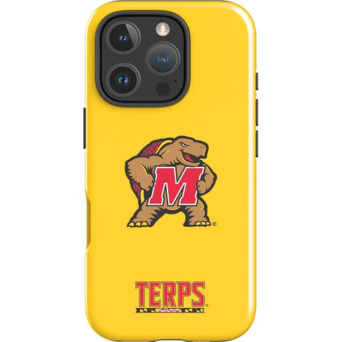 University of Maryland Terps Yellow iPhone 16 Pro Impact Case