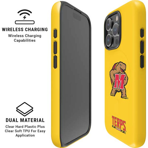 University of Maryland Terps Yellow iPhone 16 Pro Magsafe Impact Case