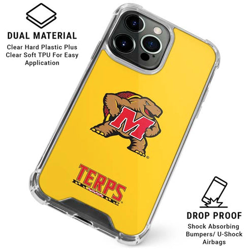 University of Maryland Terps Yellow iPhone 16 Pro Max Clear Case