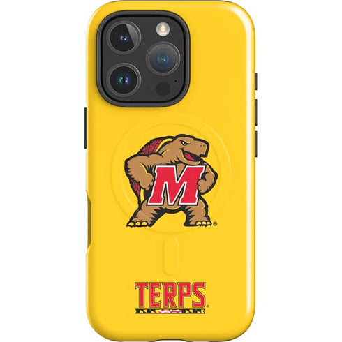 University of Maryland Terps Yellow iPhone 16 Pro Max Magsafe Impact Case
