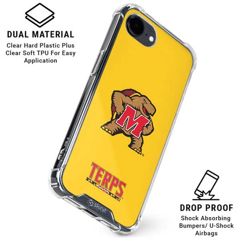University of Maryland Terps Yellow iPhone 16e Clear Case