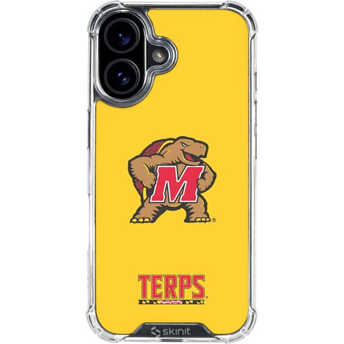 University of Maryland Terps Yellow iPhone 17 Clear Case
