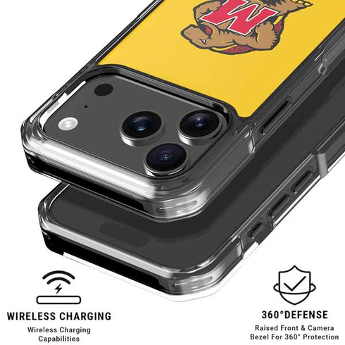 University of Maryland Terps Yellow iPhone 18 Pro Clear Case