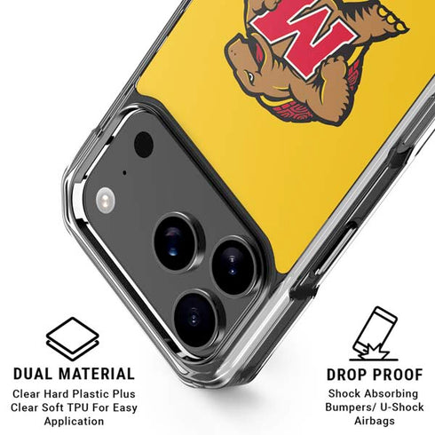 University of Maryland Terps Yellow iPhone 18 Pro Clear Case