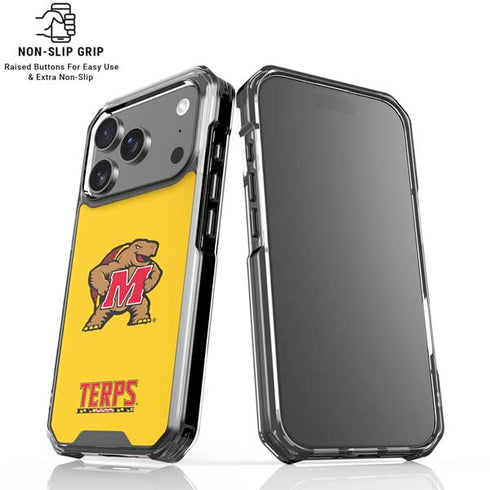 University of Maryland Terps Yellow iPhone 18 Pro Clear Case