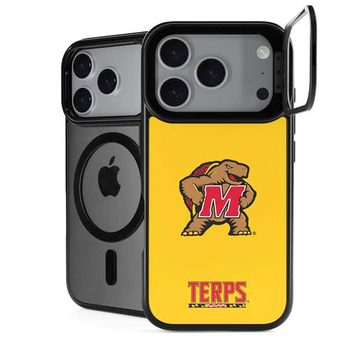 University of Maryland Terps Yellow iPhone 18 Pro Kickstand Case