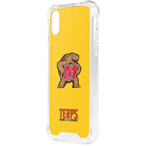 University of Maryland Terps Yellow iPhone XS Clear Case