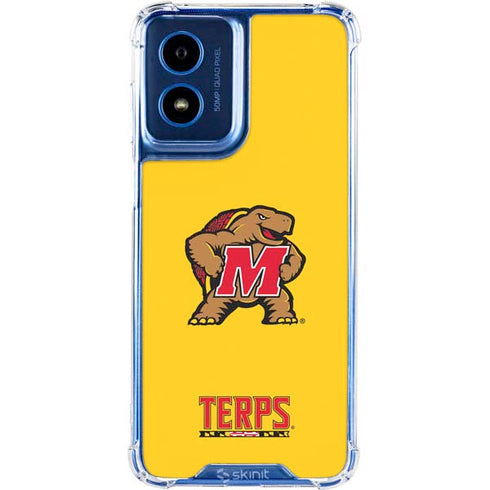 University of Maryland Terps Yellow Moto G 5G (2024) Clear Case