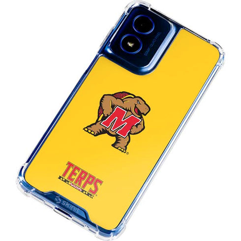 University of Maryland Terps Yellow Moto G 5G (2024) Clear Case