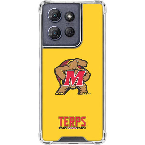 University of Maryland Terps Yellow Moto G Play 5G (2025) Clear Case
