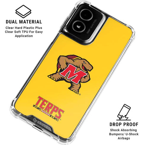 University of Maryland Terps Yellow Moto G Power 5G (2024) Clear Case