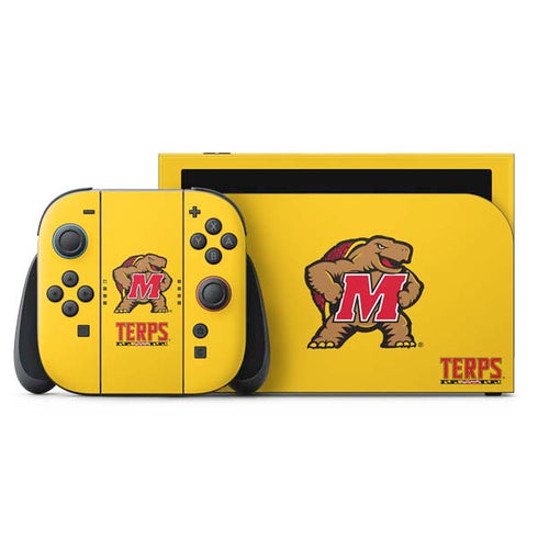 University of Maryland Terps Yellow Nintendo Switch 2 (2025) with Joy-Con Skin