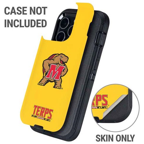 University of Maryland Terps Yellow Otterbox Defender iPhone Skin