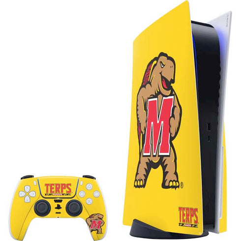 University of Maryland Terps Yellow PlayStation PS5 Skins
