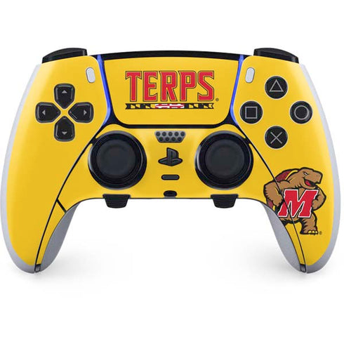 University of Maryland Terps Yellow PS5 DualSense Edge Pro Controller Skin